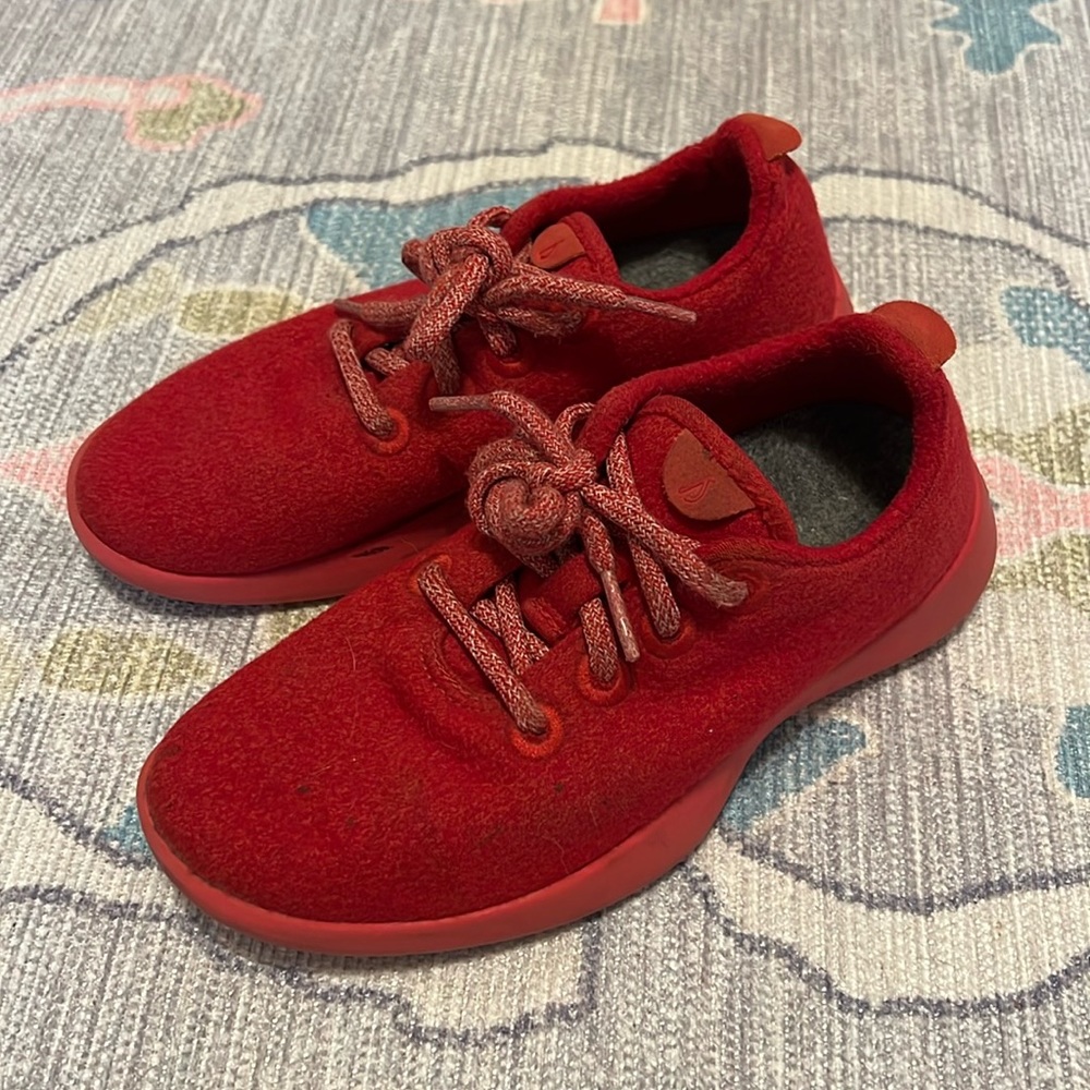 Allbirds Kids Vibrant Red Sneakers